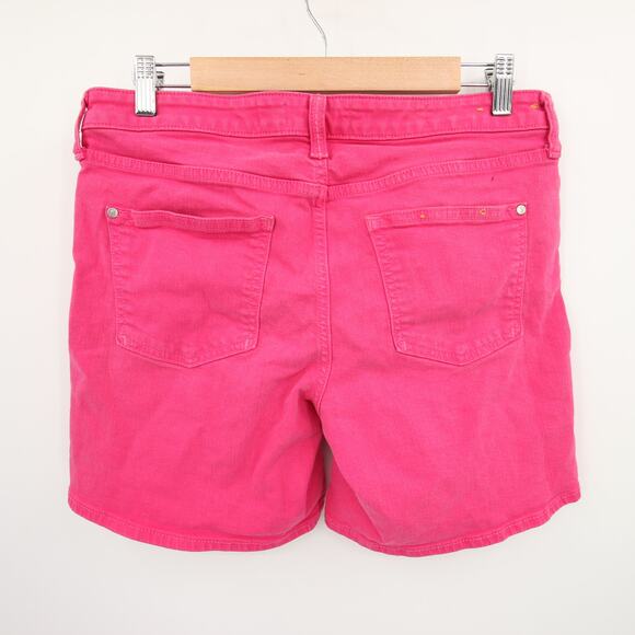 Pilcro and the Letterpress Anthropologie Shorts Pink Stretchy Jean Mid Rise 29 - Picture 11 of 11